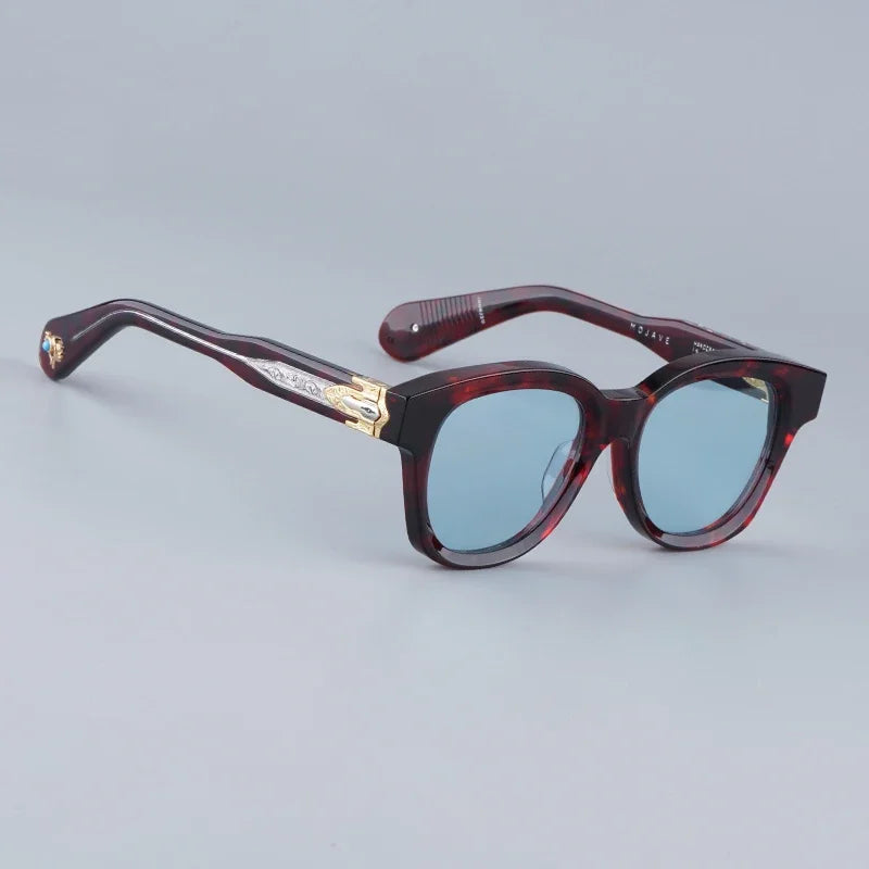 JMM Ins MOJAVE Square Oval Acetate Sunglasses Uv400 Men Classical Handmade in Japan Outdoor Men Designer Eyeglasses with Case
