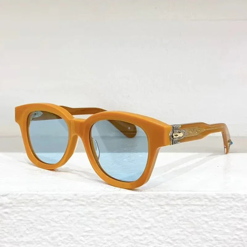 JMM Ins MOJAVE Square Oval Acetate Sunglasses Uv400 Men Classical Handmade in Japan Outdoor Men Designer Eyeglasses with Case