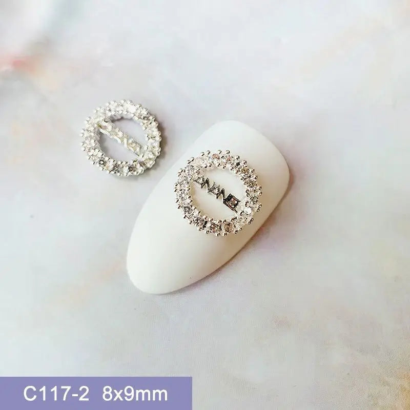 10 teile/los Oval Blume Bär Nagel Charms Schmuck Luxus Nagel Teile Edelsteine Steine Kristall Strass Nail art Dekoration Zubehör