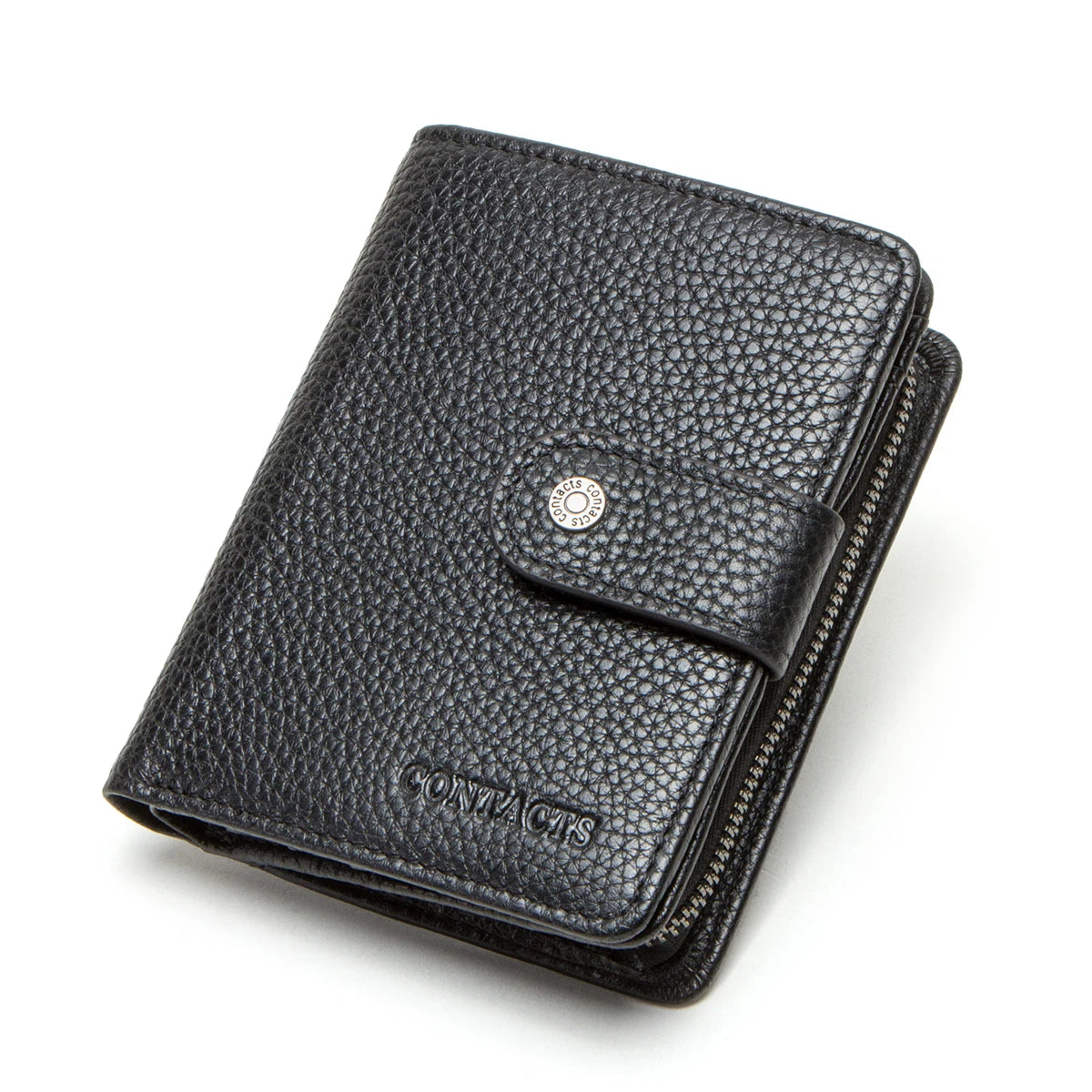 100% Genuine Leather Men Wallets Zipper Engraving Coin Purse Short Male Money Bag Quality Rfid Walet Small Card Holder Clutch