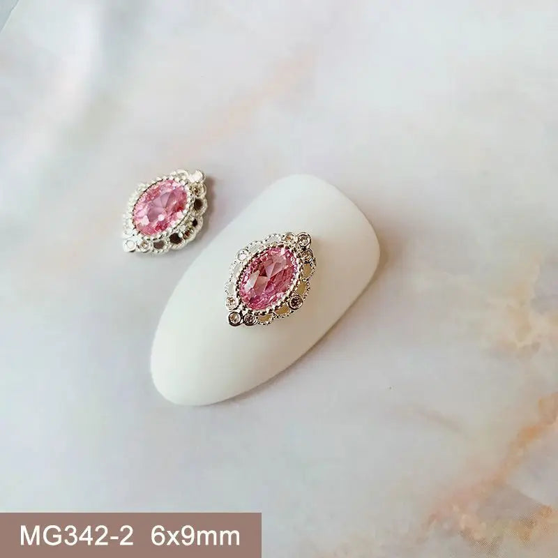 10 teile/los Oval Blume Bär Nagel Charms Schmuck Luxus Nagel Teile Edelsteine Steine Kristall Strass Nail art Dekoration Zubehör