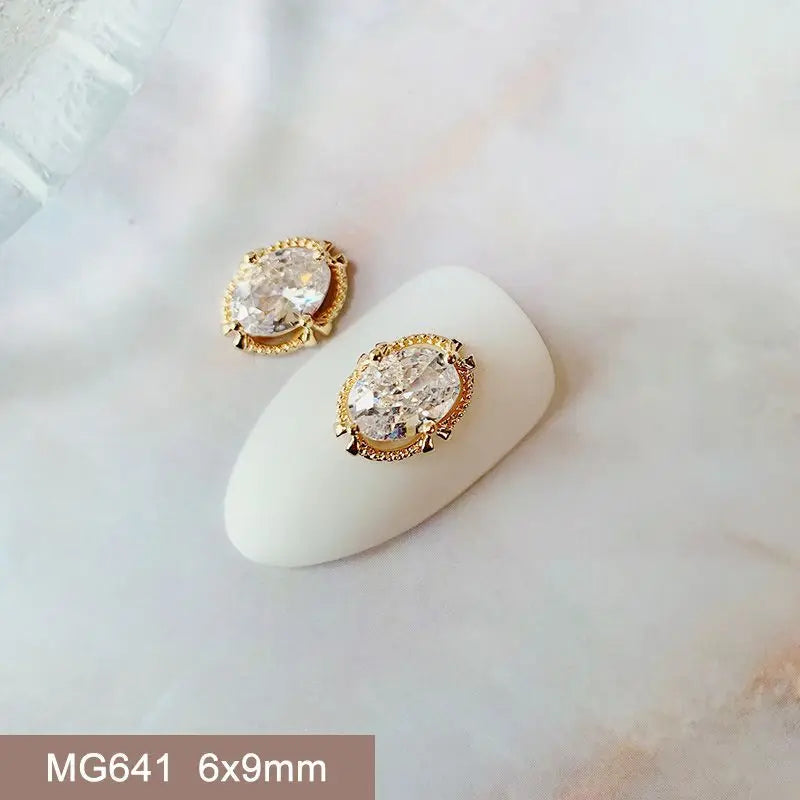10 teile/los Oval Blume Bär Nagel Charms Schmuck Luxus Nagel Teile Edelsteine Steine Kristall Strass Nail art Dekoration Zubehör