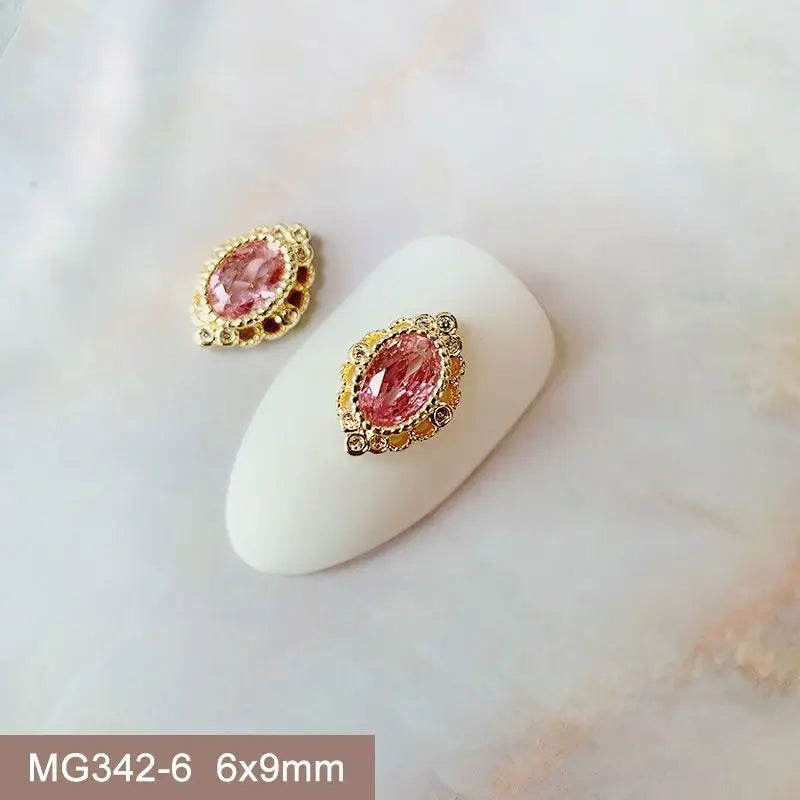 10 teile/los Oval Blume Bär Nagel Charms Schmuck Luxus Nagel Teile Edelsteine Steine Kristall Strass Nail art Dekoration Zubehör