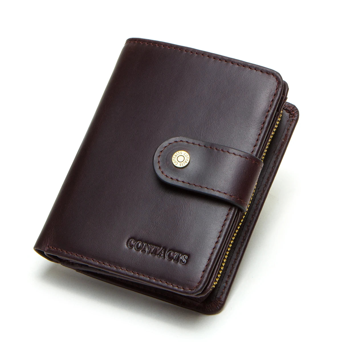 100% Genuine Leather Men Wallets Zipper Engraving Coin Purse Short Male Money Bag Quality Rfid Walet Small Card Holder Clutch