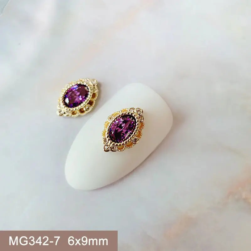 10 teile/los Oval Blume Bär Nagel Charms Schmuck Luxus Nagel Teile Edelsteine Steine Kristall Strass Nail art Dekoration Zubehör