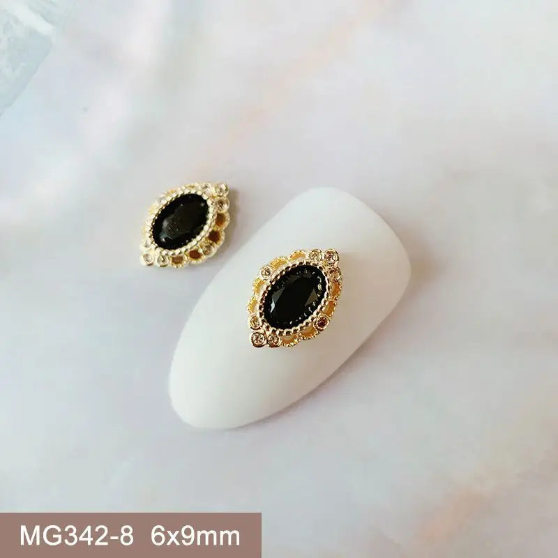 10 teile/los Oval Blume Bär Nagel Charms Schmuck Luxus Nagel Teile Edelsteine Steine Kristall Strass Nail art Dekoration Zubehör