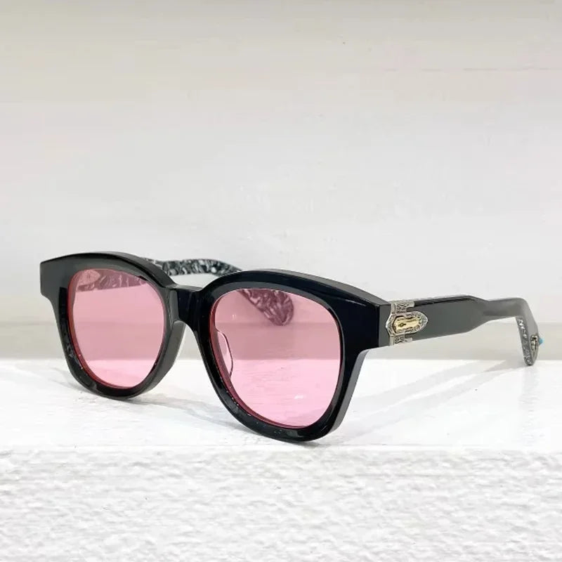 JMM Ins MOJAVE Square Oval Acetate Sunglasses Uv400 Men Classical Handmade in Japan Outdoor Men Designer Eyeglasses with Case