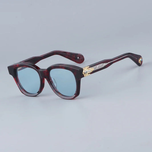 JMM Ins MOJAVE  Square Oval Acetate Sunglasses Uv400 Men Classical Handmade in Japan Outdoor Men Designer Eyeglasses with Case